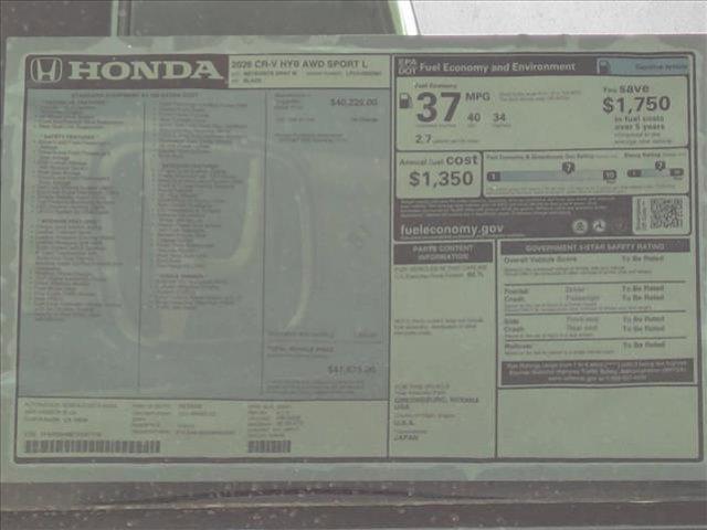 new 2026 Honda CR-V Hybrid car, priced at $39,965