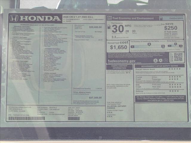 new 2026 Honda CR-V car, priced at $35,776