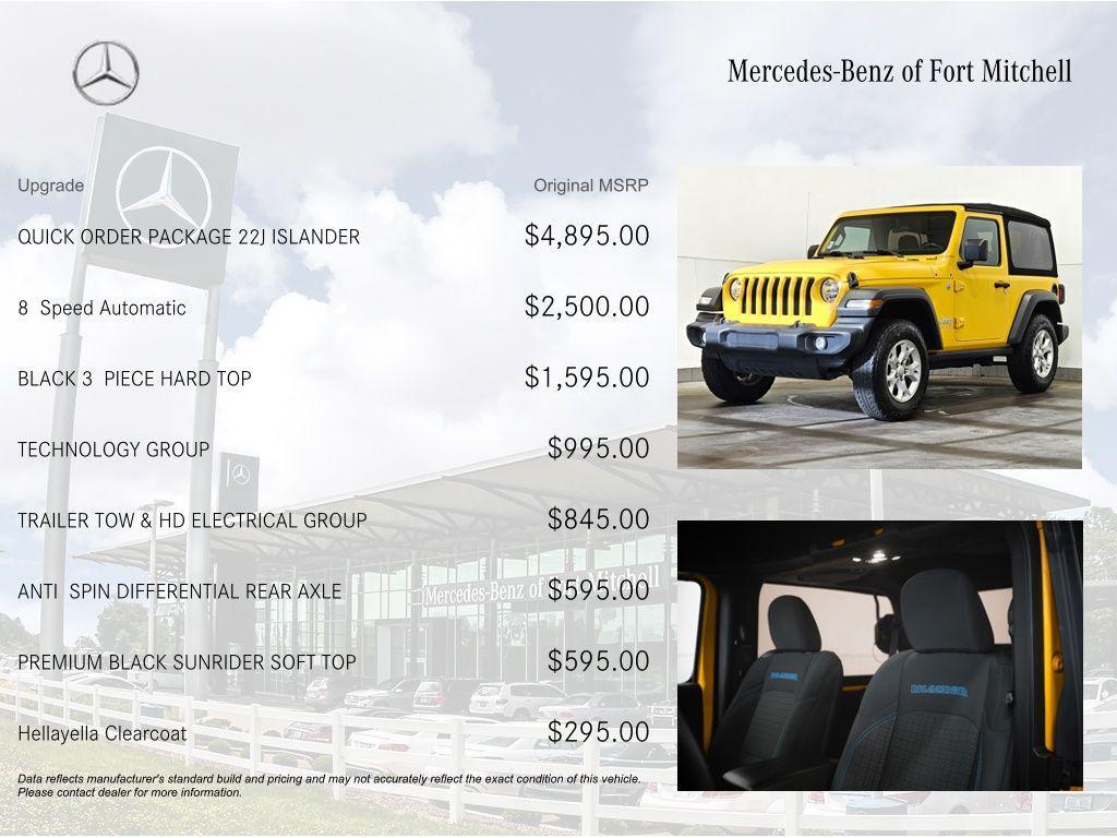 used 2021 Jeep Wrangler car, priced at $26,114