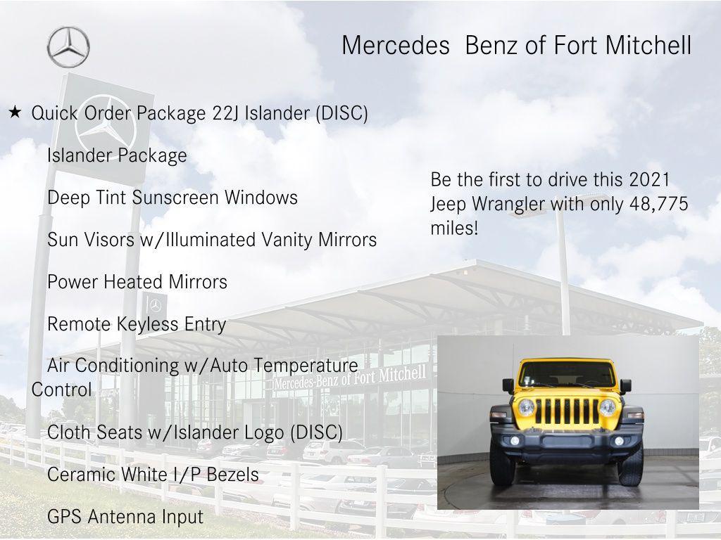 used 2021 Jeep Wrangler car, priced at $26,114