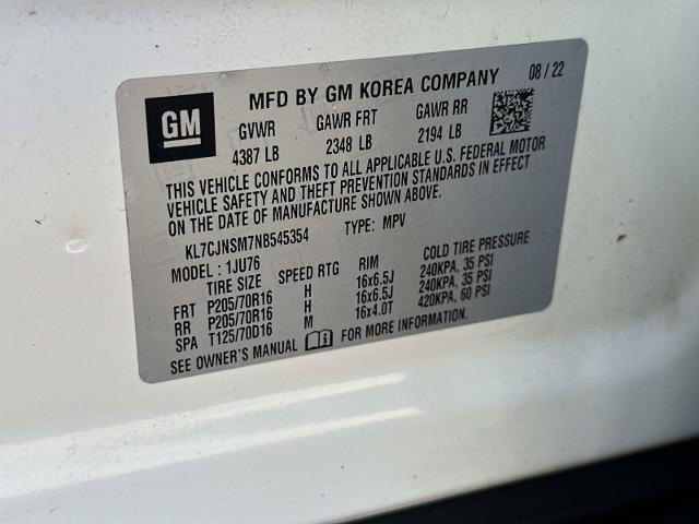 used 2022 Chevrolet Trax car, priced at $17,996