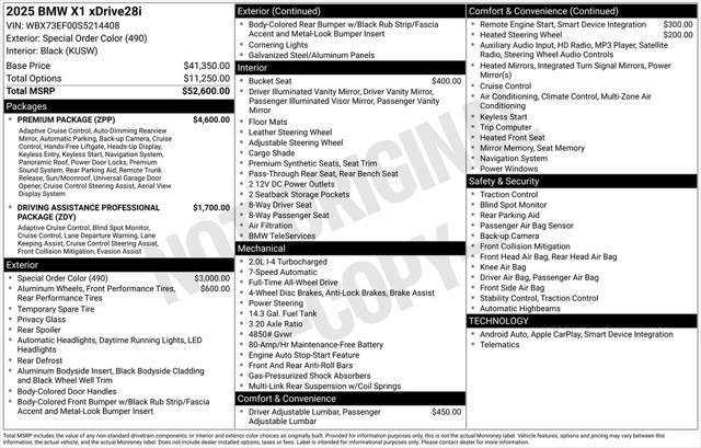 used 2025 BMW X1 car, priced at $53,580