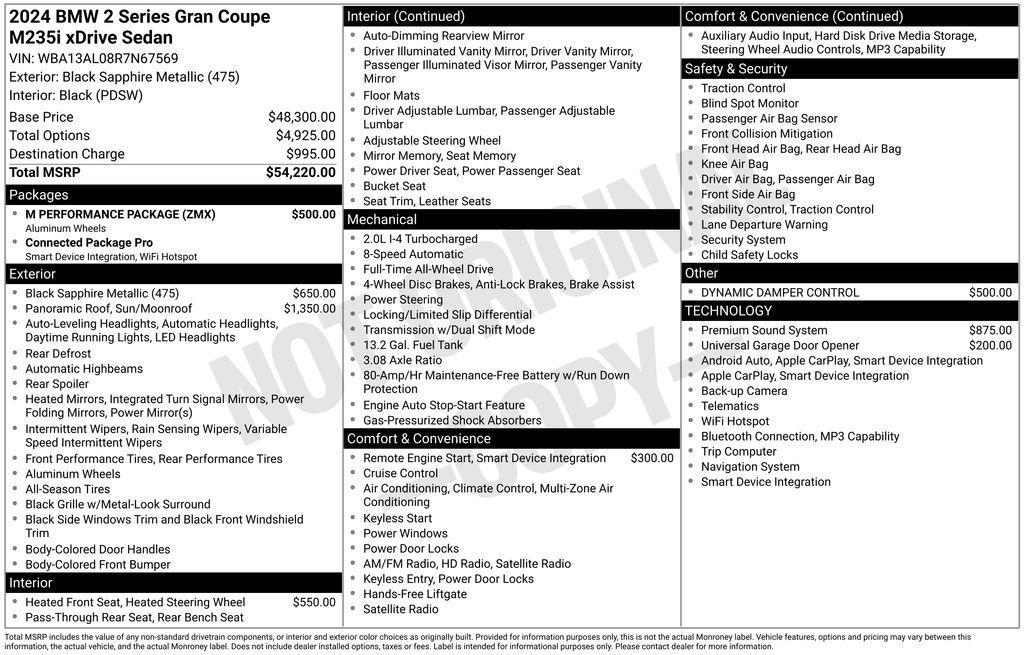 used 2024 BMW M235 Gran Coupe car, priced at $39,495