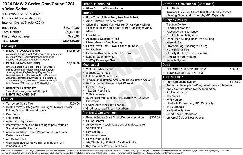 used 2024 BMW 228 Gran Coupe car, priced at $43,995