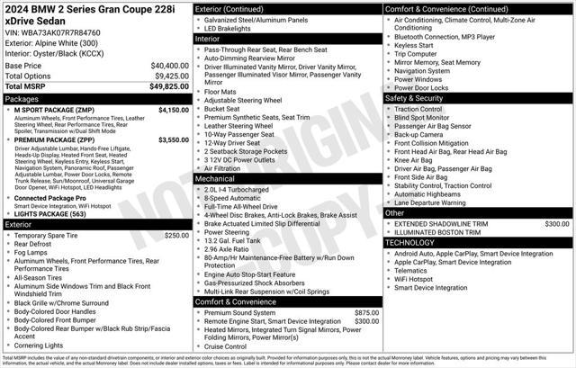 used 2024 BMW 228 Gran Coupe car, priced at $48,259