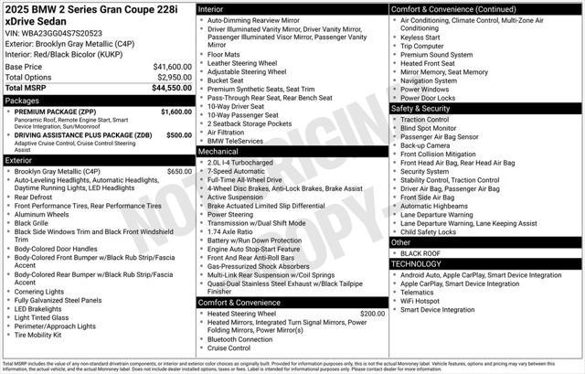 new 2025 BMW 228 Gran Coupe car, priced at $45,725
