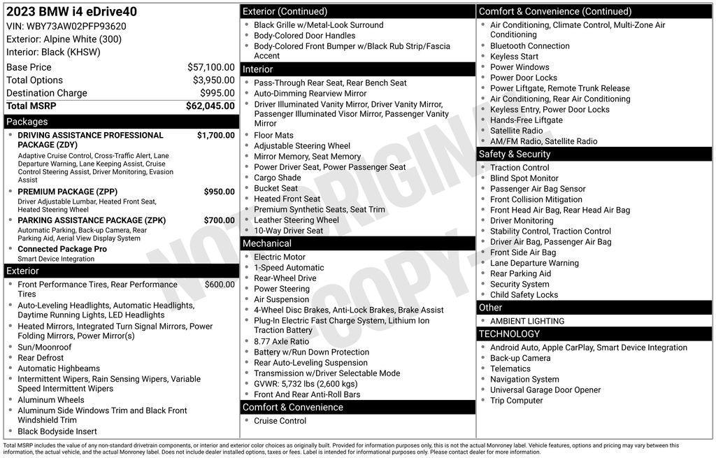used 2023 BMW i4 Gran Coupe car, priced at $36,909