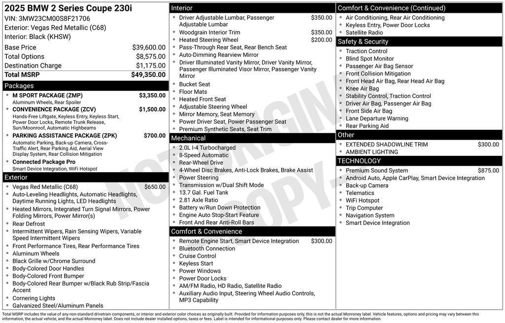 used 2025 BMW 230 car, priced at $42,995