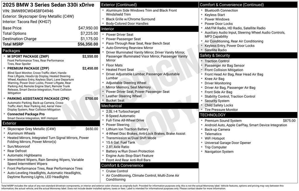 used 2025 BMW 330 car, priced at $44,995