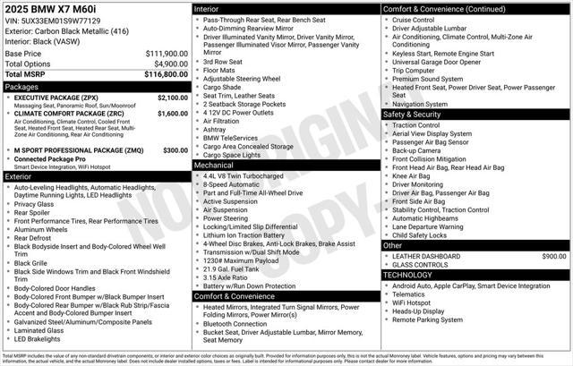 used 2025 BMW X7 car, priced at $110,995