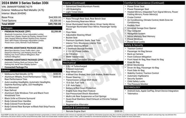 used 2024 BMW 330 car, priced at $39,995