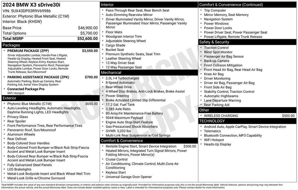 used 2024 BMW X3 car, priced at $40,249
