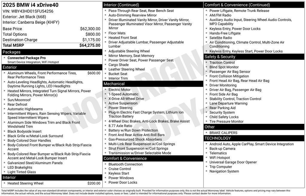 used 2025 BMW i4 Gran Coupe car, priced at $64,645