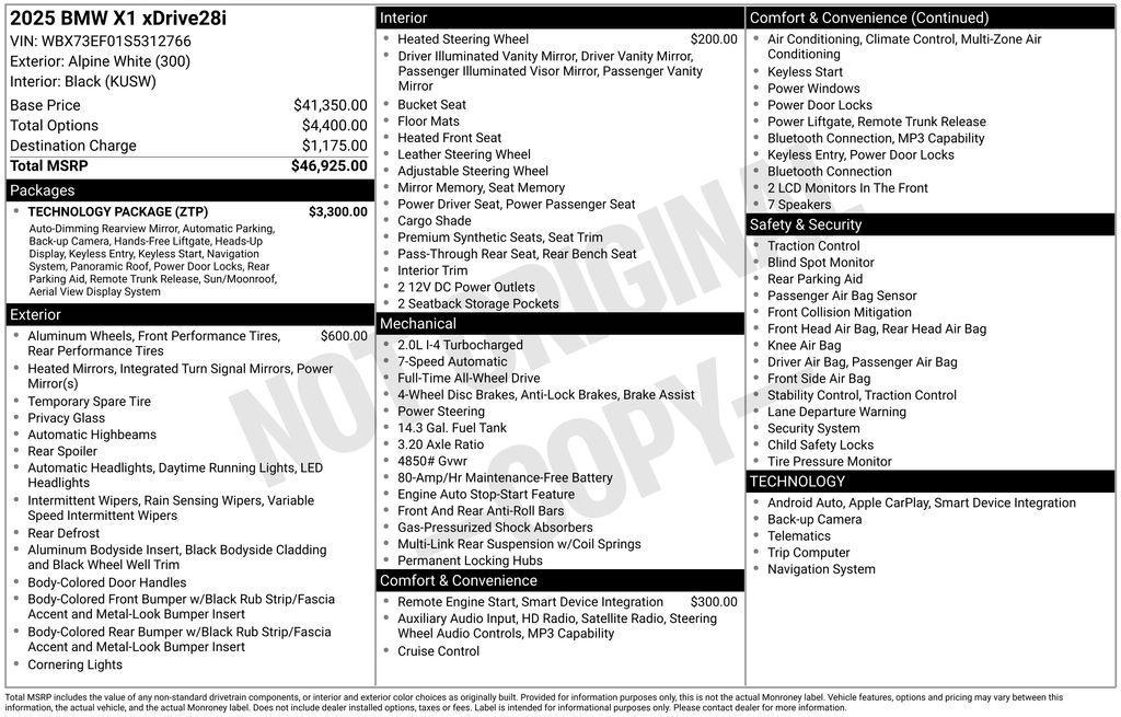 used 2025 BMW X1 car, priced at $47,435