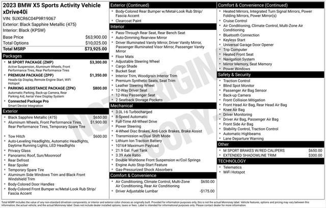 used 2023 BMW X5 car, priced at $59,749