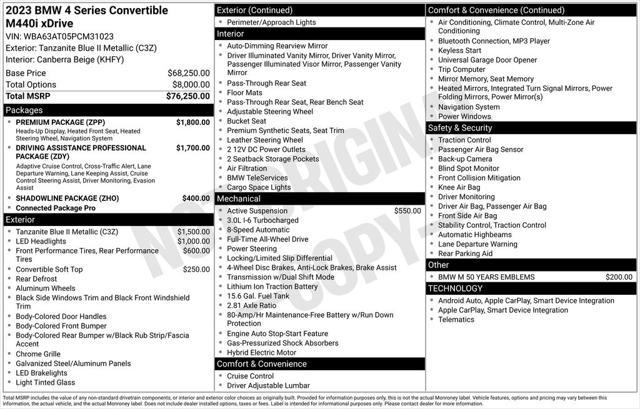 used 2023 BMW M440 car, priced at $62,995