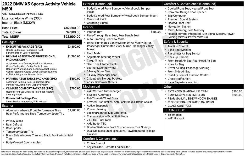 used 2022 BMW X5 car, priced at $45,995