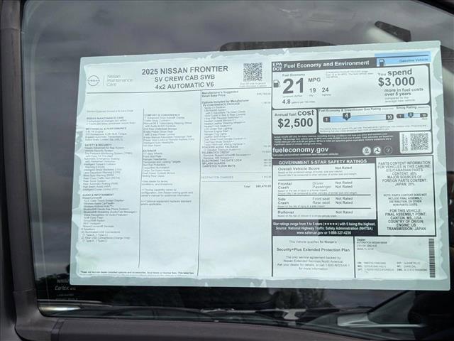 new 2025 Nissan Frontier car, priced at $37,810