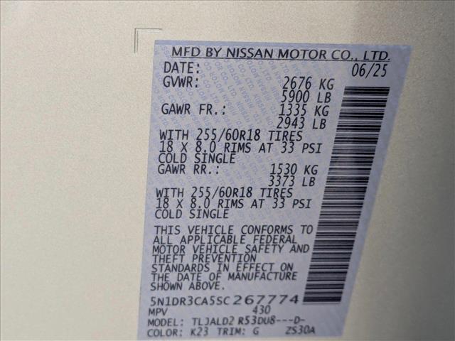 new 2025 Nissan Pathfinder car, priced at $42,121