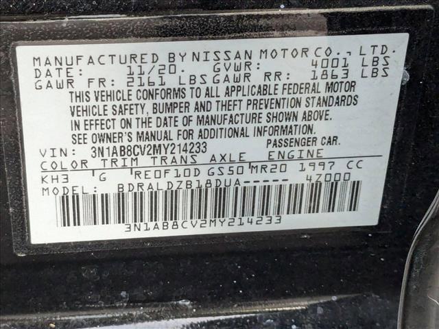 used 2021 Nissan Sentra car, priced at $16,900