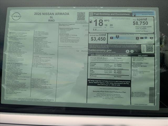 new 2026 Nissan Armada car, priced at $65,921