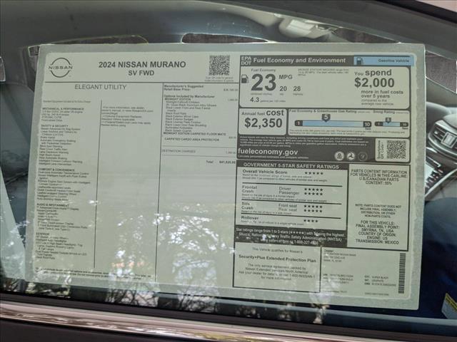 new 2024 Nissan Murano car, priced at $37,012