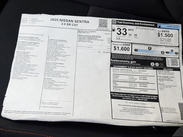 new 2025 Nissan Sentra car, priced at $22,417