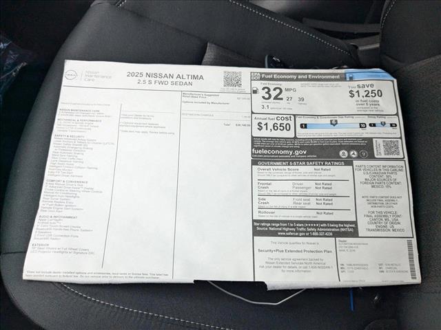 new 2025 Nissan Altima car, priced at $26,678