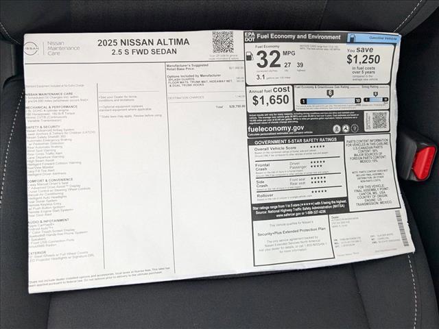 new 2025 Nissan Altima car, priced at $26,208