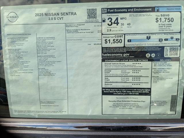 new 2025 Nissan Sentra car, priced at $21,981