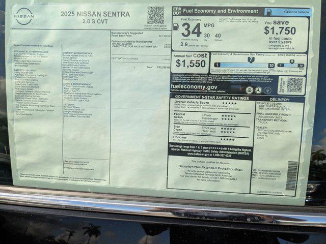 new 2025 Nissan Sentra car, priced at $22,481