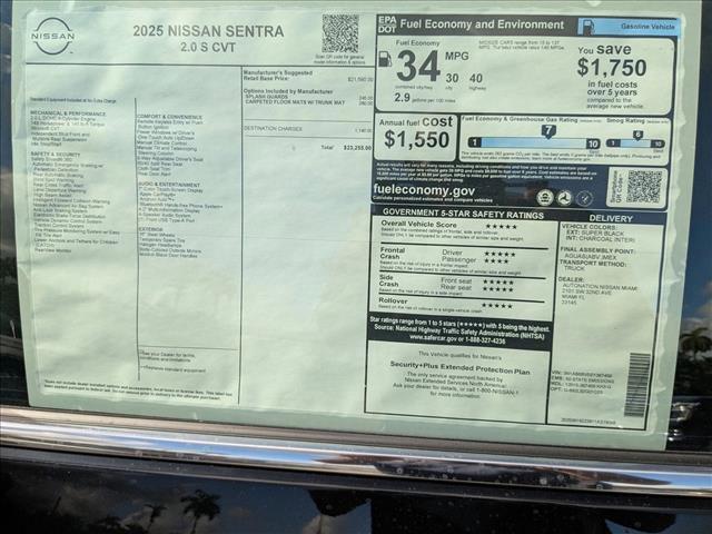 new 2025 Nissan Sentra car, priced at $21,981