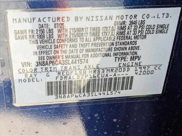 new 2025 Nissan Kicks car, priced at $24,182