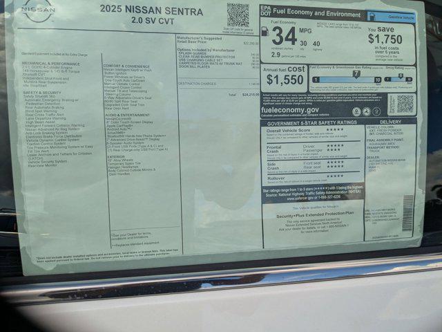 new 2025 Nissan Sentra car, priced at $22,385