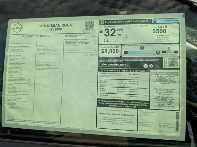 new 2026 Nissan Rogue car, priced at $29,417