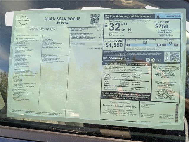 new 2026 Nissan Rogue car, priced at $29,508