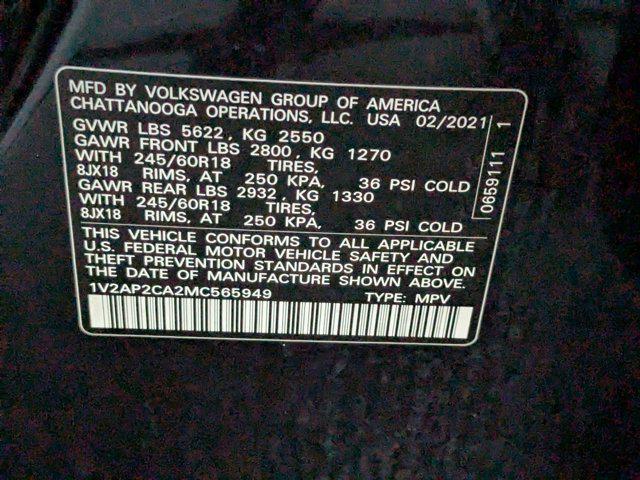 used 2021 Volkswagen Atlas car, priced at $22,495