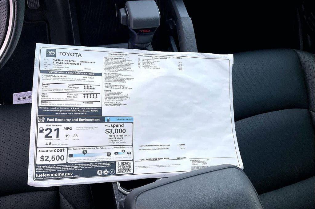 new 2025 Toyota Tacoma car, priced at $58,219