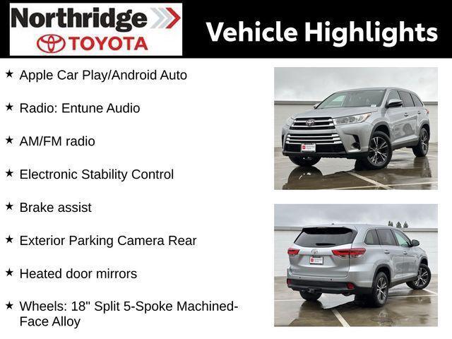 used 2019 Toyota Highlander car, priced at $24,250