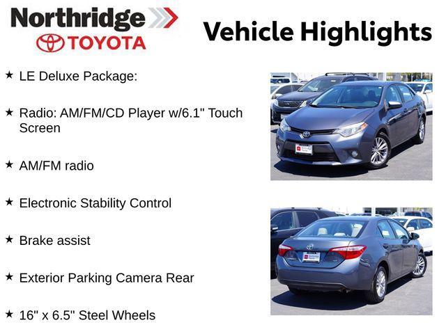 used 2015 Toyota Corolla car, priced at $12,750