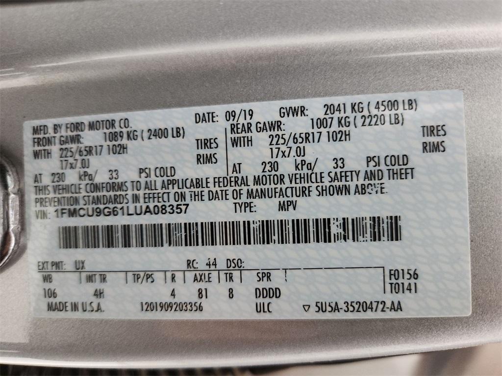 used 2020 Ford Escape car, priced at $14,994