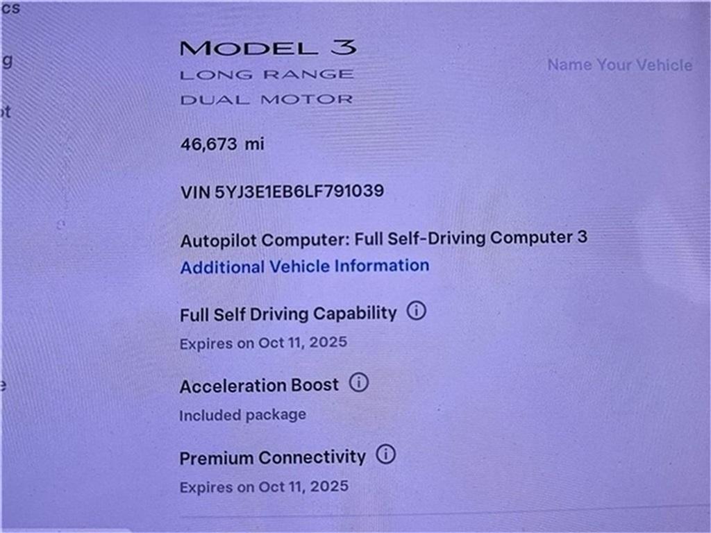 used 2020 Tesla Model 3 car, priced at $24,999