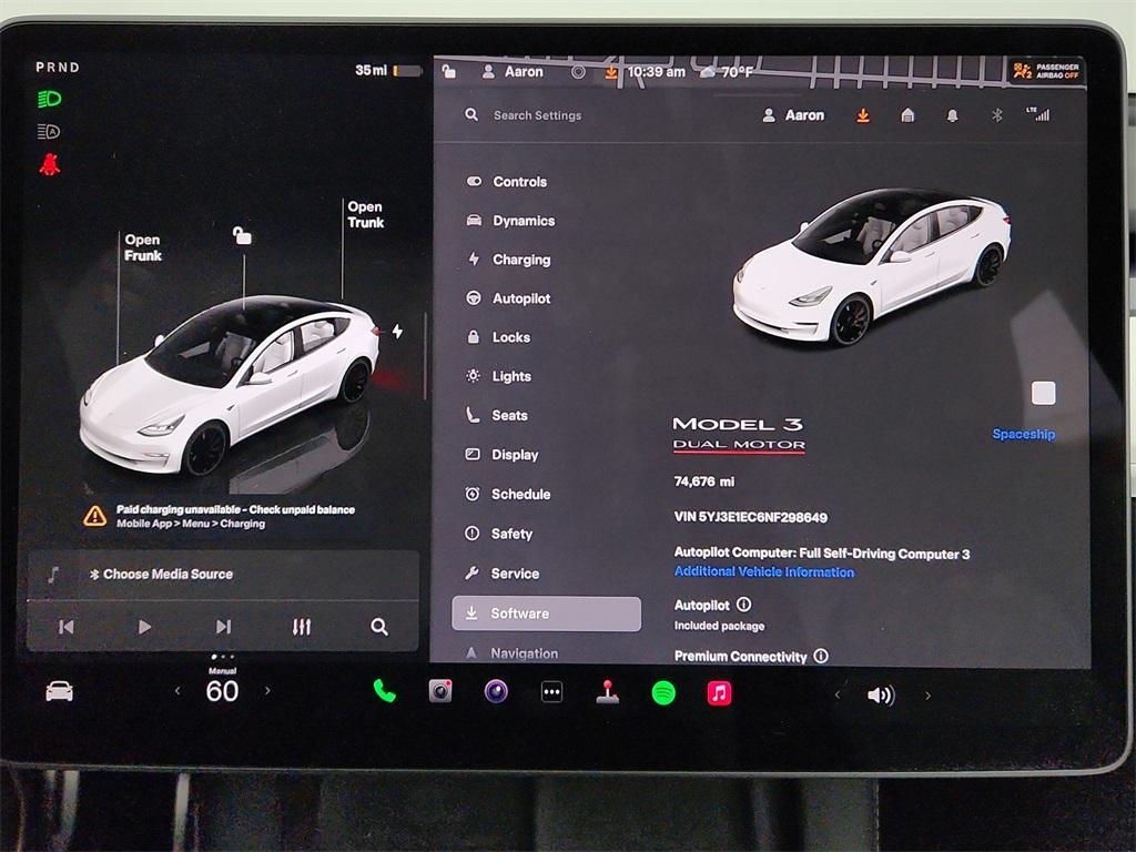 used 2022 Tesla Model 3 car, priced at $23,394