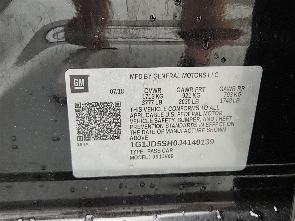 used 2018 Chevrolet Sonic car, priced at $9,750