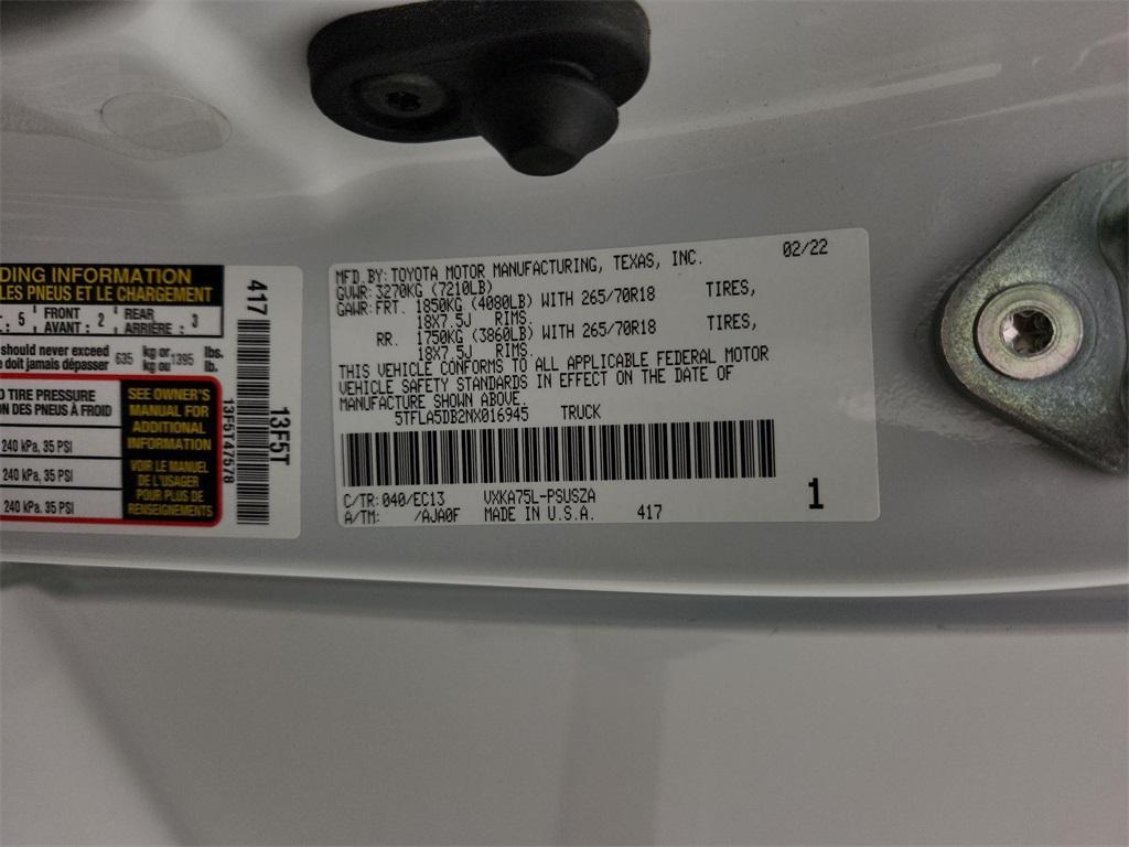 used 2022 Toyota Tundra car, priced at $41,995