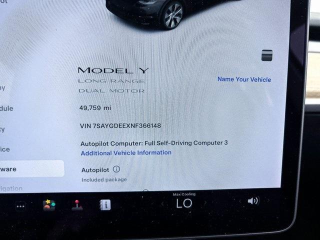 used 2022 Tesla Model Y car, priced at $27,991