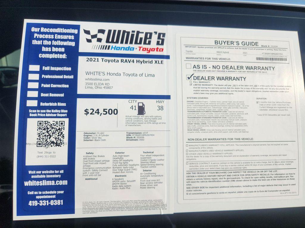 used 2021 Toyota RAV4 Hybrid car, priced at $24,500