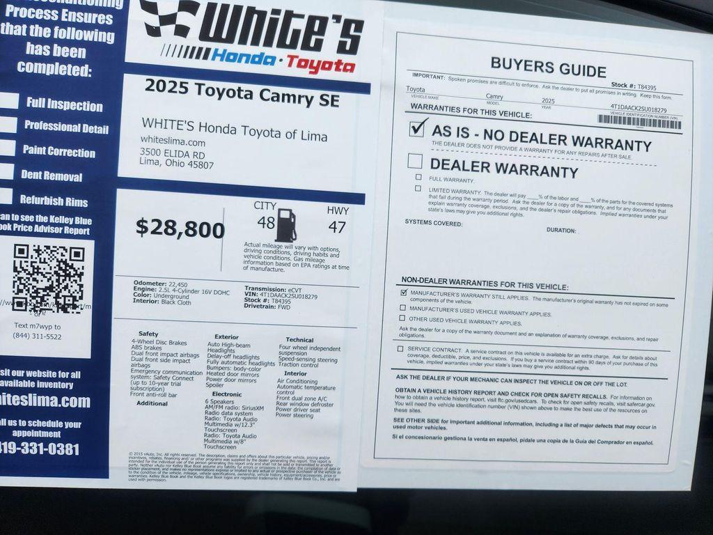 used 2025 Toyota Camry car, priced at $28,800