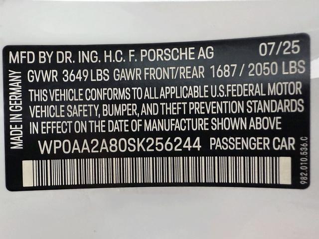 new 2025 Porsche 718 Cayman car, priced at $86,335