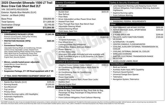 new 2025 Chevrolet Silverado 1500 car, priced at $60,980